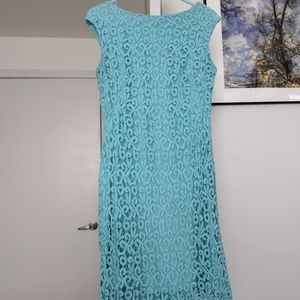 Ralph Lauren blue lace dress, Spring